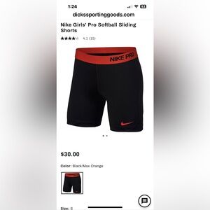 Nike Girls Pro Softball Sliding Shirts